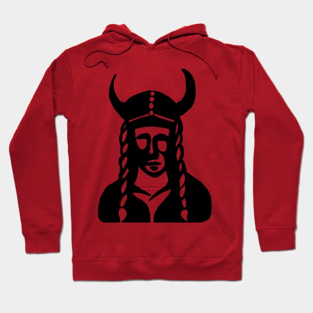 Viking Warrior Woman Hoodie by Slightly Unhinged